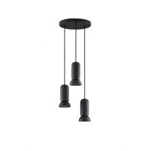 Parlo oprawa wisząca 3xGU10 10W ceramika czarna